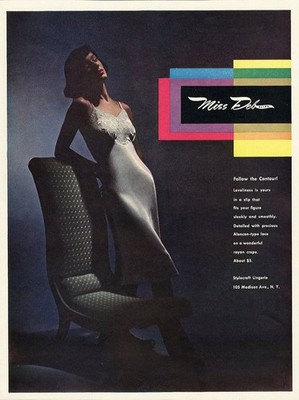 MISS DEB Lingerie 1947 MAGAZINE AD Lace and Rayon Slip from Stylecraft