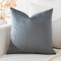 Kissenbezug Samt Dekokissen 60X60Cm Graphitgrau FüR Sofa Schlafzimmer 0,06 Kg