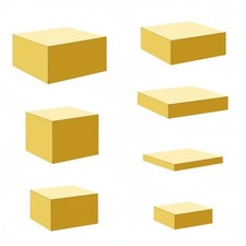 7 Pieces Gold Display Riser Set Reusable Acrylic Cube Display Stand Nesting