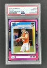 2024 Donruss - Rated Rookie Bo Nix #369 Optic Preview Pink Prizm (RC) PSA 10