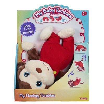 My Baby Tumbles Affe weiches Kuscheltier niedliches Tumblingspielzeug ab 2+ 21 cm groß