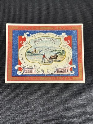 Vintage Helmar Turkish Cigarettes Card SOUTH DAKOTA - Free Shipping