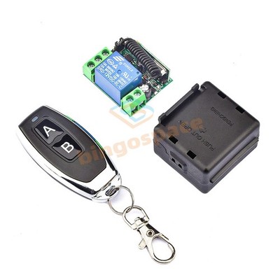 433MHz DC12V Relay 1CH 2CH Wireless RF Door Remote Control Switch Transmitter