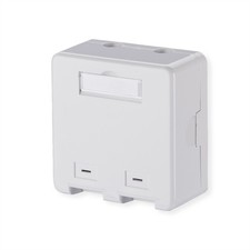 Metz Connect 1309150002KE Keystone Anschlussdose AP 2 Port unbestückt reinweiß