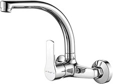 Ibergrif M16357 Wall Mounted Kitchen Tap Single Lever Mixer Tap 360 ° Rotation S