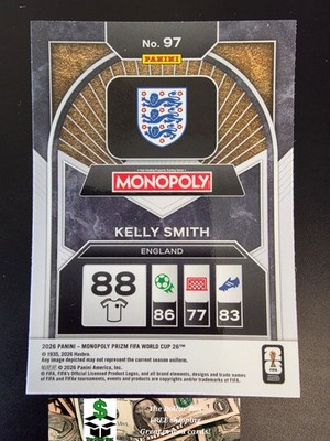 2026 Panini Prizm Monopoly FIFA World Cup Kelly Smith Card #97