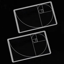 Golden Ratio Viewer,2 Pack Portable Fibonacci Composition View Finder,Photograph