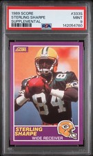 1989 Score #333S Sterling Sharpe Supplemental Rookie RC PSA 9 Mint Packers HOF