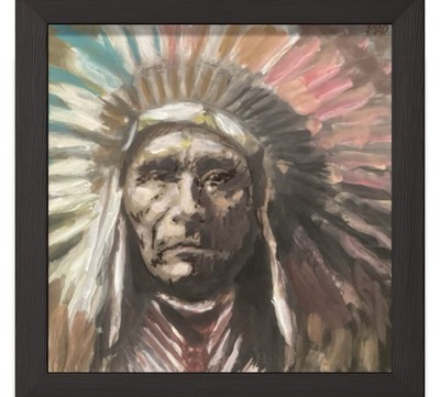 PDQ  Artist Originals Painting Figurative Face Abstract Acrylic 12x12 Art Canvas
