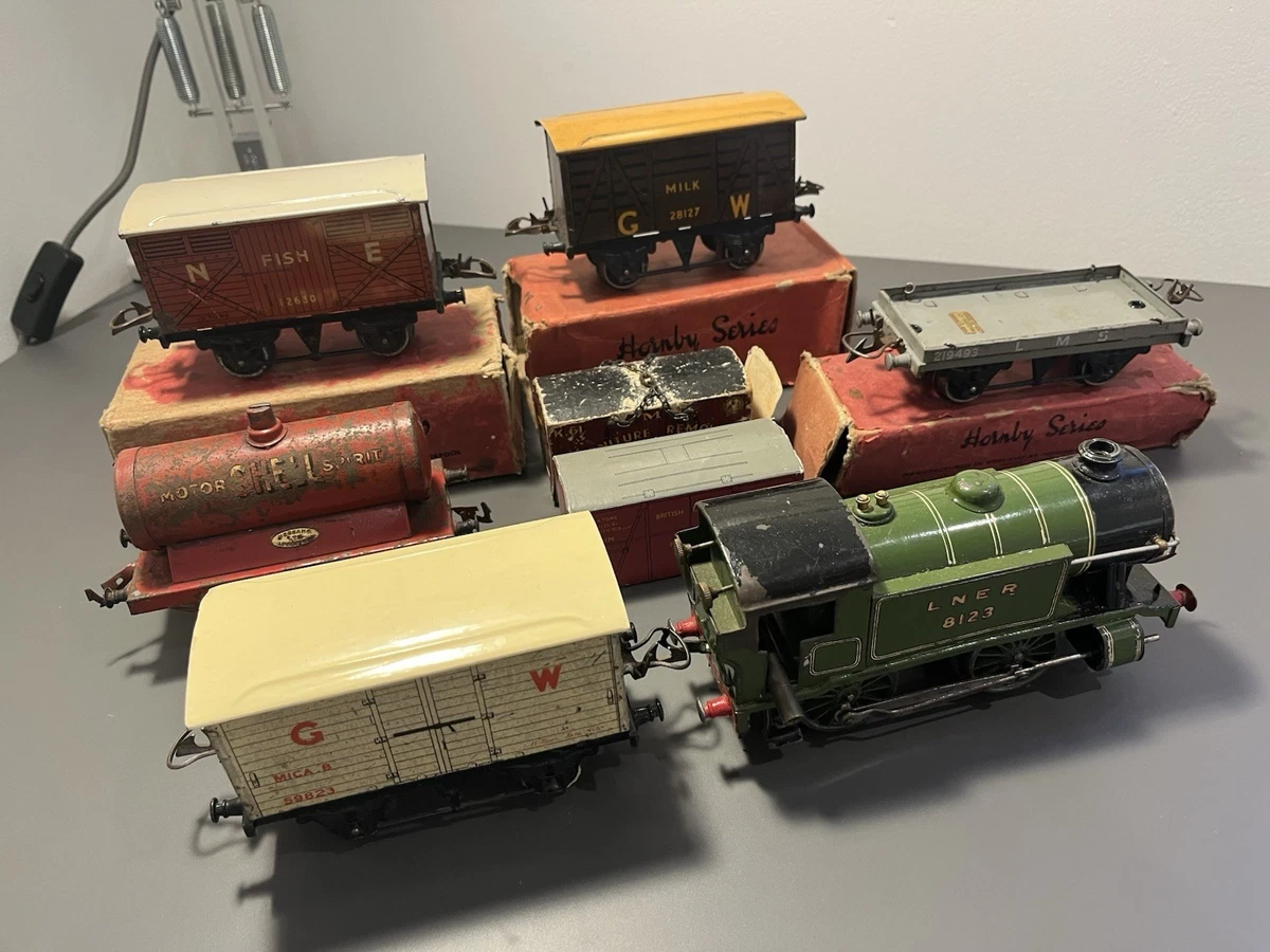 HORNBY ÉCHELLE O COFFRET GOODS SET N°20 TÔLE BON ÉTAT