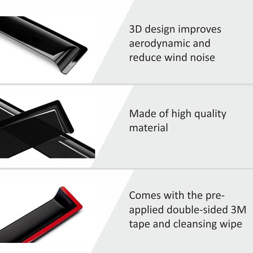 Rain Guards Vent Visors Shade for 2018-2023 Subaru XV Crosstrek - Picture 5 of 9