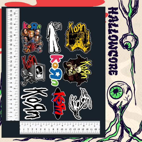 Korn Inspired Sticker Pack 01 (9 Stickers) Alternative Rock Band Nu ...