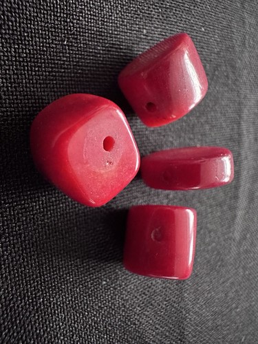 4 perline corallo pietra preziosa colonna tubo guscio per gioielli sfusi perline - Foto 3 di 11