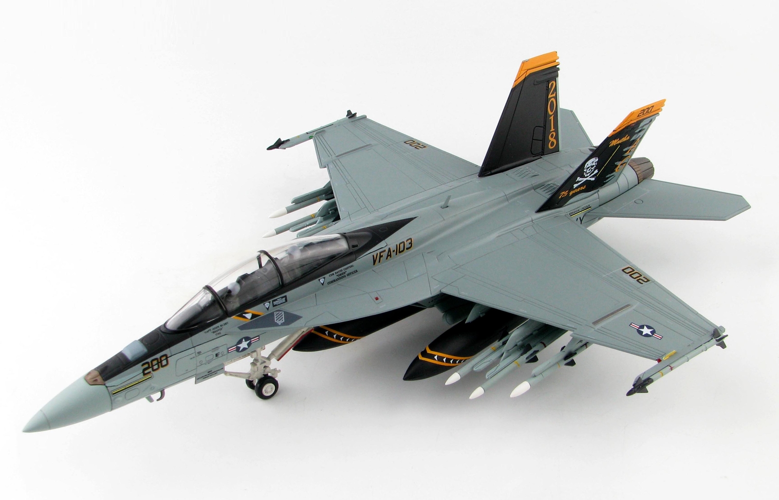 HM F/A-18F Super Hornet 168493, VFA-103, USS Lincoln 1/72 diecast model aircraft-image