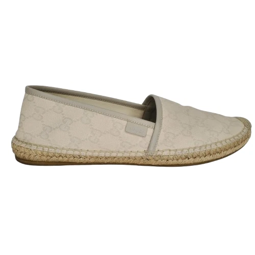 Espadrilles plates femme Gucci GG Supreme monogramme toile à enfiler EU 40 US 10