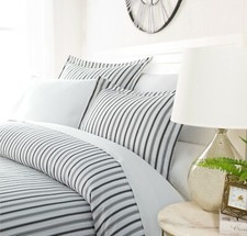 Luxury Ultra Soft Shifting Stripes Duvet Cover Set By Kaycie Gray Fashion
