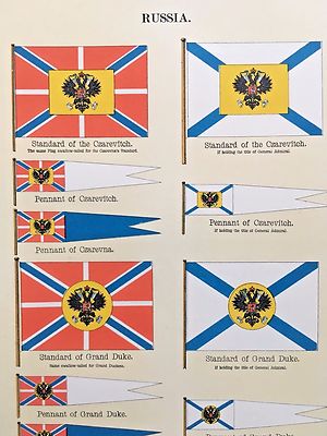 FLAGS OF MARITIME NATIONS 1899 Russia Serbia Vexillology Japan Torpedo ...