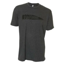 Fin-Finder The Barb Tee Shirt Charcoal - Size Large