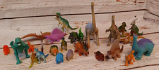 Vintage Lot of Small Plastic and Rubber Dinosaur Figures