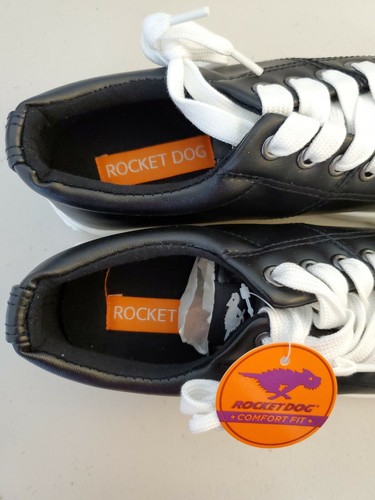 Rocket Dog Women's Campo Cadet PU Fashion Sneaker Black 7M - Picture 2 of 9