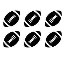 Small Football Vinyl Decal Stickers NFL phone laptop Window Small Set of 6