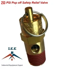 New 1/4" NPT 250 PSI Air Compressor Safety Relief Pressure Valve, Tank Pop Off