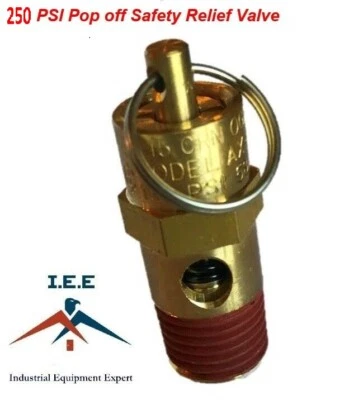 CONRADOR New 1/4" NPT 250 PSI Air Compressor Safety Relief Pressure Valve, Tank Pop Off