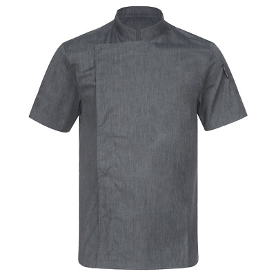 DE ranrann Herren Kochjacke Chef Kurzarm Uniform Bäckerjacke Küchen Koch Kostüm