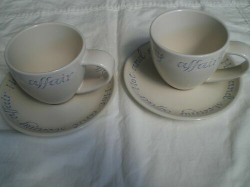 Tasse Et Soucoupe Whittard Of Chelsea – Chiens Barkin', Peintes à La Main (Vintage)