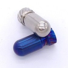 Titanium Waterproof Emergency Capsule Box Pill Case Keychain Pendant Bottle EDC