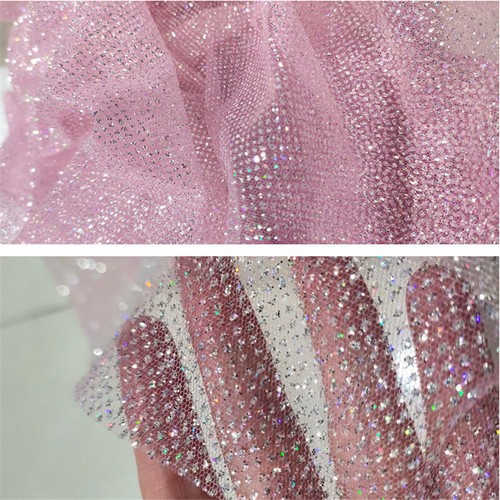 Silber kleine Strass Tüll Netz Stoff 59" Breite 0,5 Jahre Braut Hochzeit Dekor - Bild 2 von 15