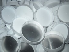SCREW CAPS 12 WHITE 38/400 PLASTIC FOR ONE GALLON GLASS JUGS  HALF GAL GROWLERS