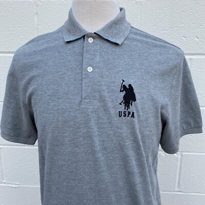 US POLO Shirt Adult M Medium Short Sleeve New w/ Tags Gray USPA