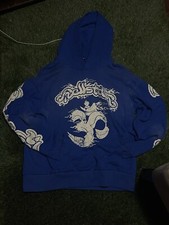 Hellstar Studios Tour Blue Long Sleeve Pullover Hoodie Size M