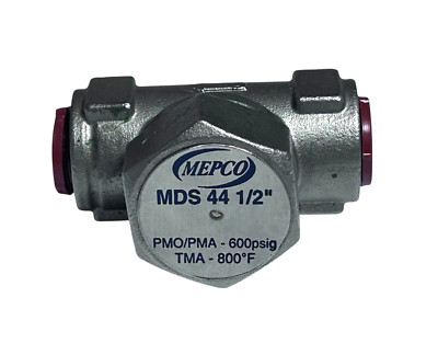MEPCO Steam Trap Stainless Steel, 1/2 in FNPT, 1,200 lb/hr, 600 psi Max MD-44N