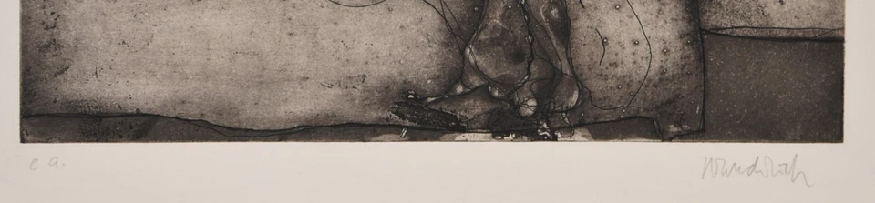 Paul Wunderlich/1961/Liegender Mann/Radierung/e.a. Exemplar /selten/handsigniert - Bild 3 von 4