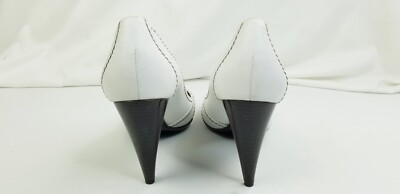 Zara Size 39 (US 8.5-9) Womens White Cross Strap Peep Toe