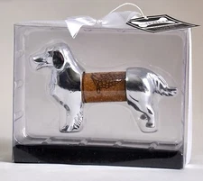 Dachshund Desk Pet Display Gift Wine Bottle Cork Holder Keeper Dog Keepsake Deco