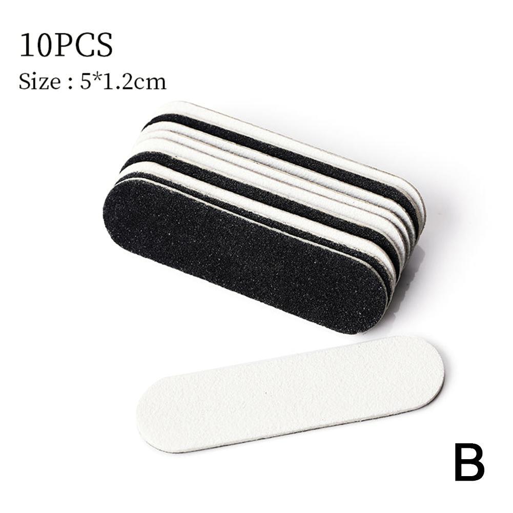 10pcs Mini Double Sided Nail File Nail Equipment Buffer Files Manicure Tool U7L2