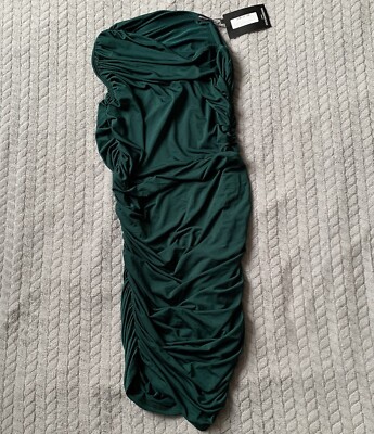emerald green slinky ruched one shoulder longline midi dress plus emerald green slinky ruched one shoulder longline midi dress Jluxlabel Women's Slinky Krishna One Shoulder Maxi Dress