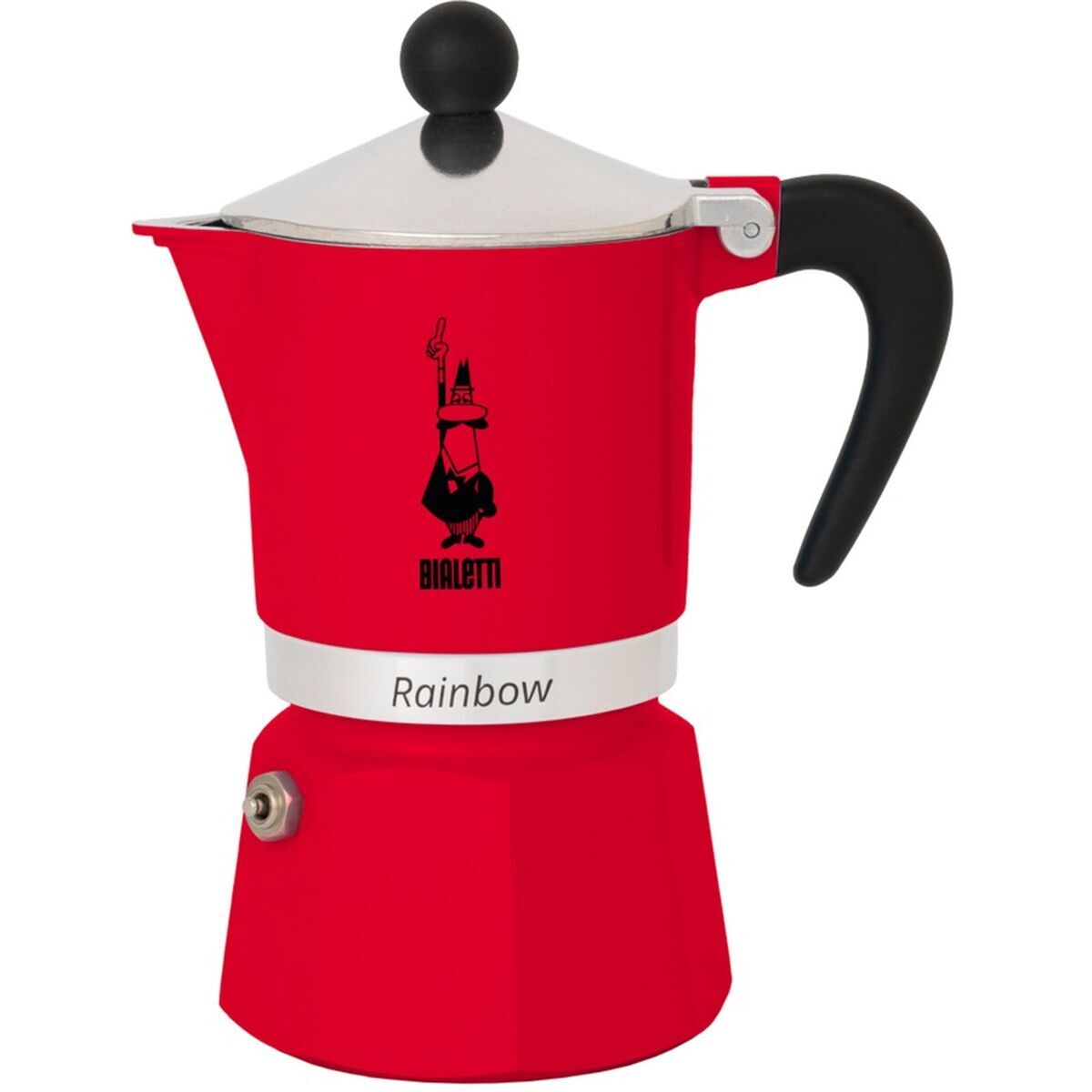 Cafettiera Italiana Bialetti Rainbow Rosso Metallo Alluminio 60 ml