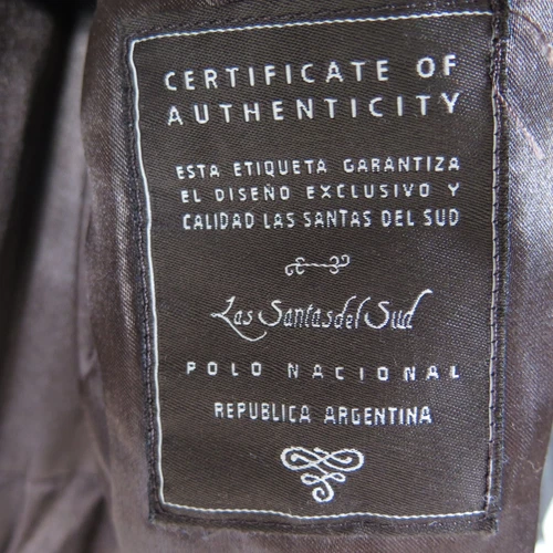 Argentine Leather Jacket Men's sz 52 (US 36) Brown Las Santas del Sur Soft Fine image 4