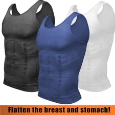 Men Chest Compression Shirt to Hide Gynecomastia Moobs Shapewear Vest Tank Top 