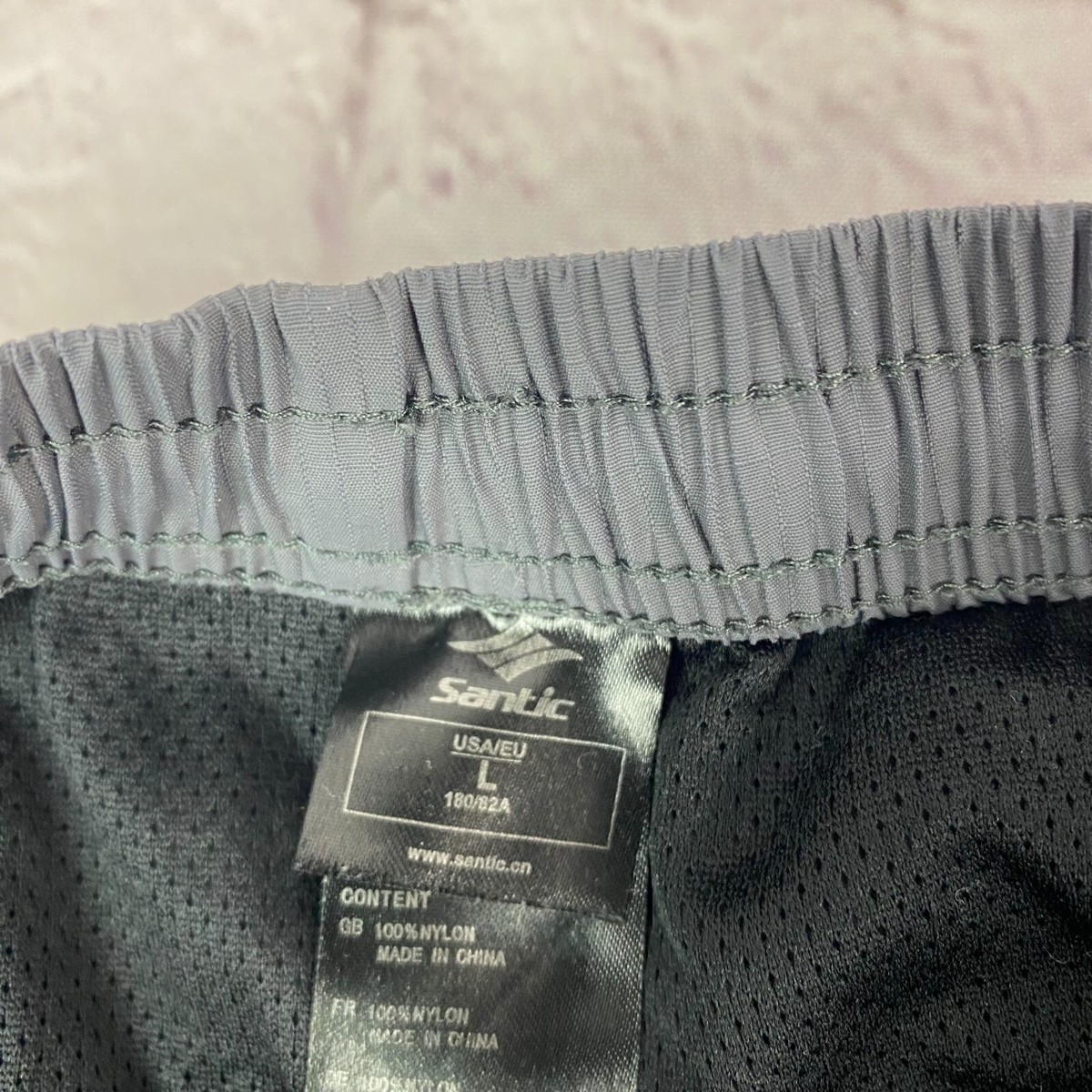 Short De Cyclisme Homme Santic Taille XL Gris - Rembourré, Doublé Maille Athlétique 100% Nylon