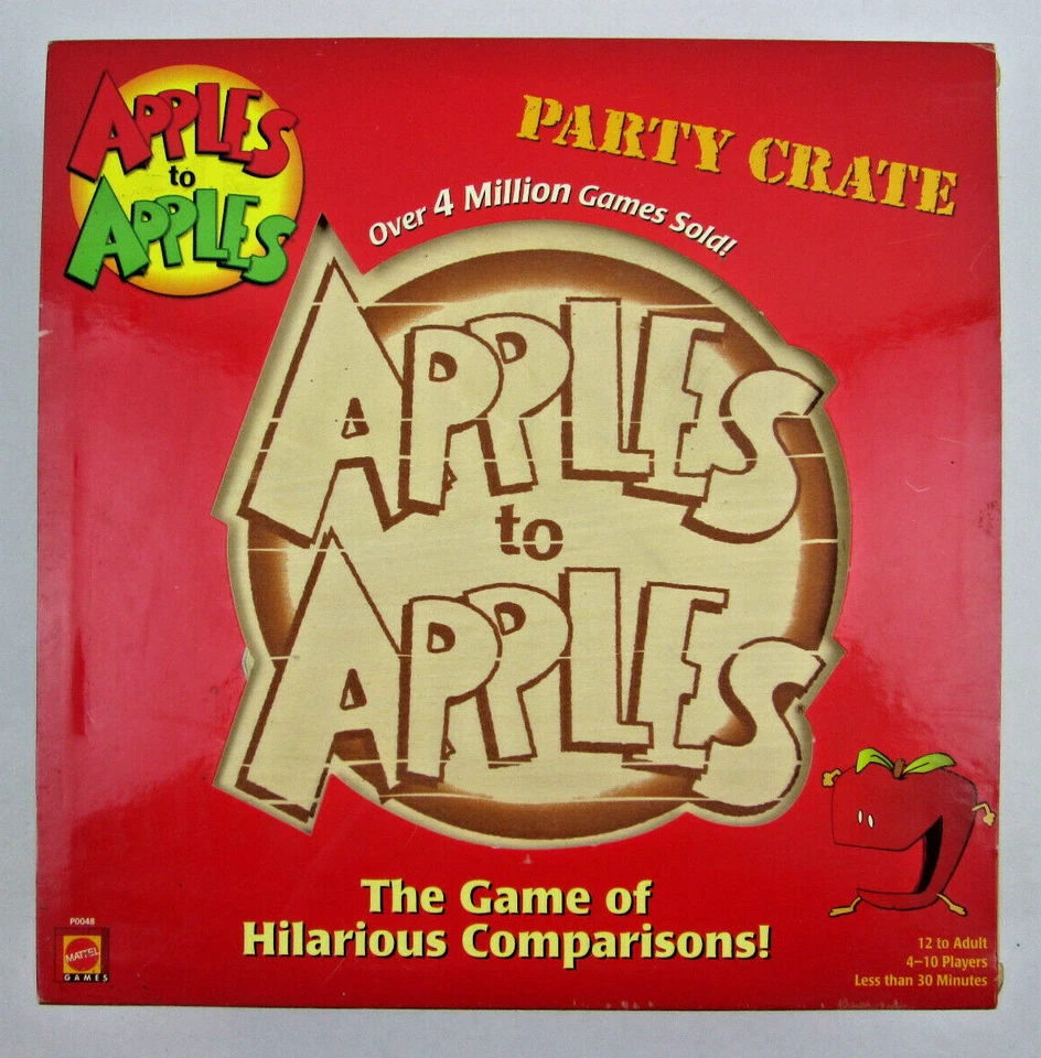 Mattel Apples To Apples Game Party Crate Wood Box 4-10 Players Ages 12+ Used - Image 2 of 4