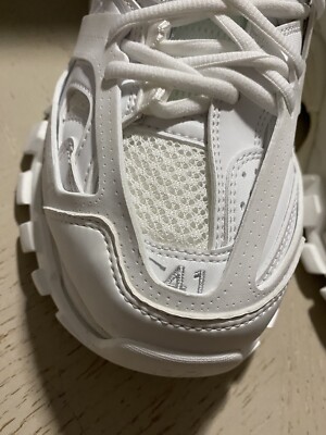 NIB $950 Balenciaga Women Track Lace-Up Mule Sneakers White 11 US