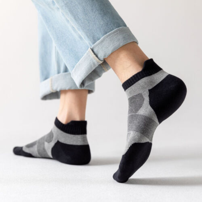 5 Pairs Mens Sports Cotton Socks Lot Low Cut Breathable Work