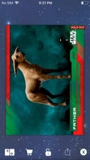Topps Star Wars Digital Card Trader Green TLJ Characters Fathier Insert