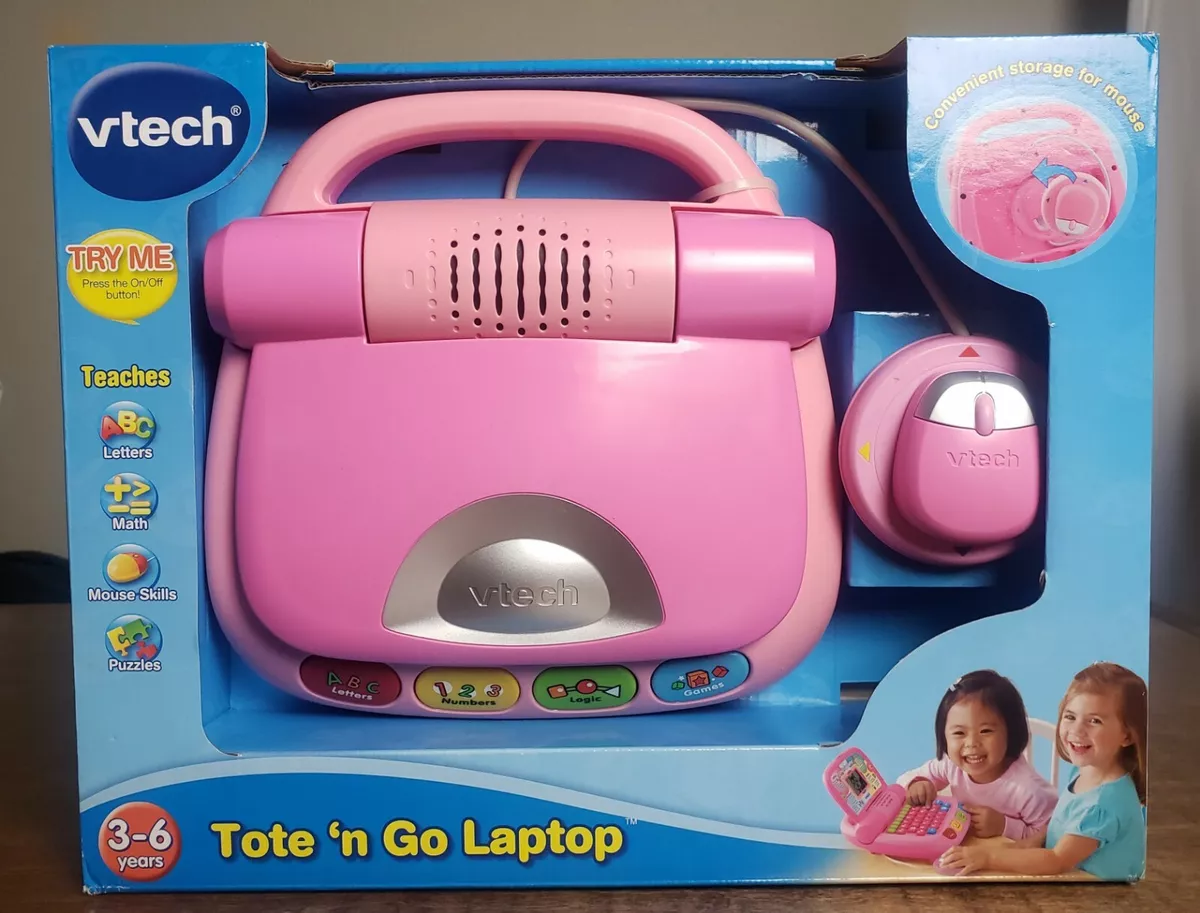 vtech tote n go laptop pink