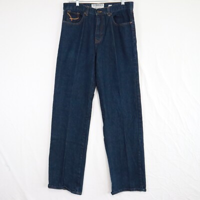 Ecko Unltd Jeans Mens 34 Relaxed Fit Hang 'Em High 5-Pocket Denim Blue